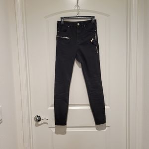 Asos Ridley High Waisted Skinny  Jean's With Biker zip Detail W28/32L # …